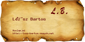 Lősz Bartos névjegykártya